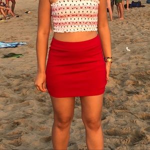 Red Mini Skirt